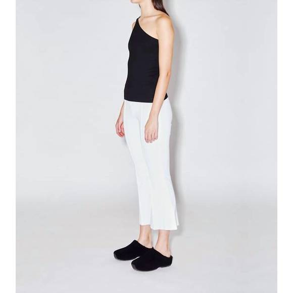 NEW ROSETTA GETTY pull on cropped flare pants in white - Picture 3 of 3